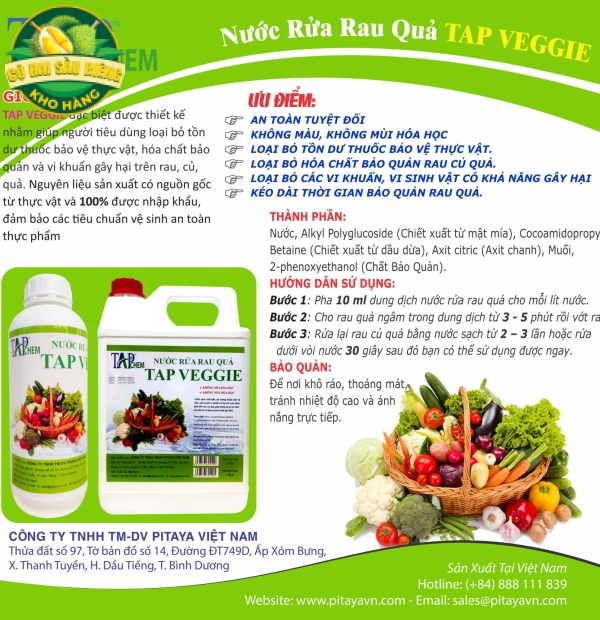 Nước Rửa Rau Quả Tap Veggie